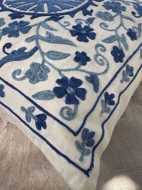 Pottery Barn 3  embroidered pillow covers RARE FIND